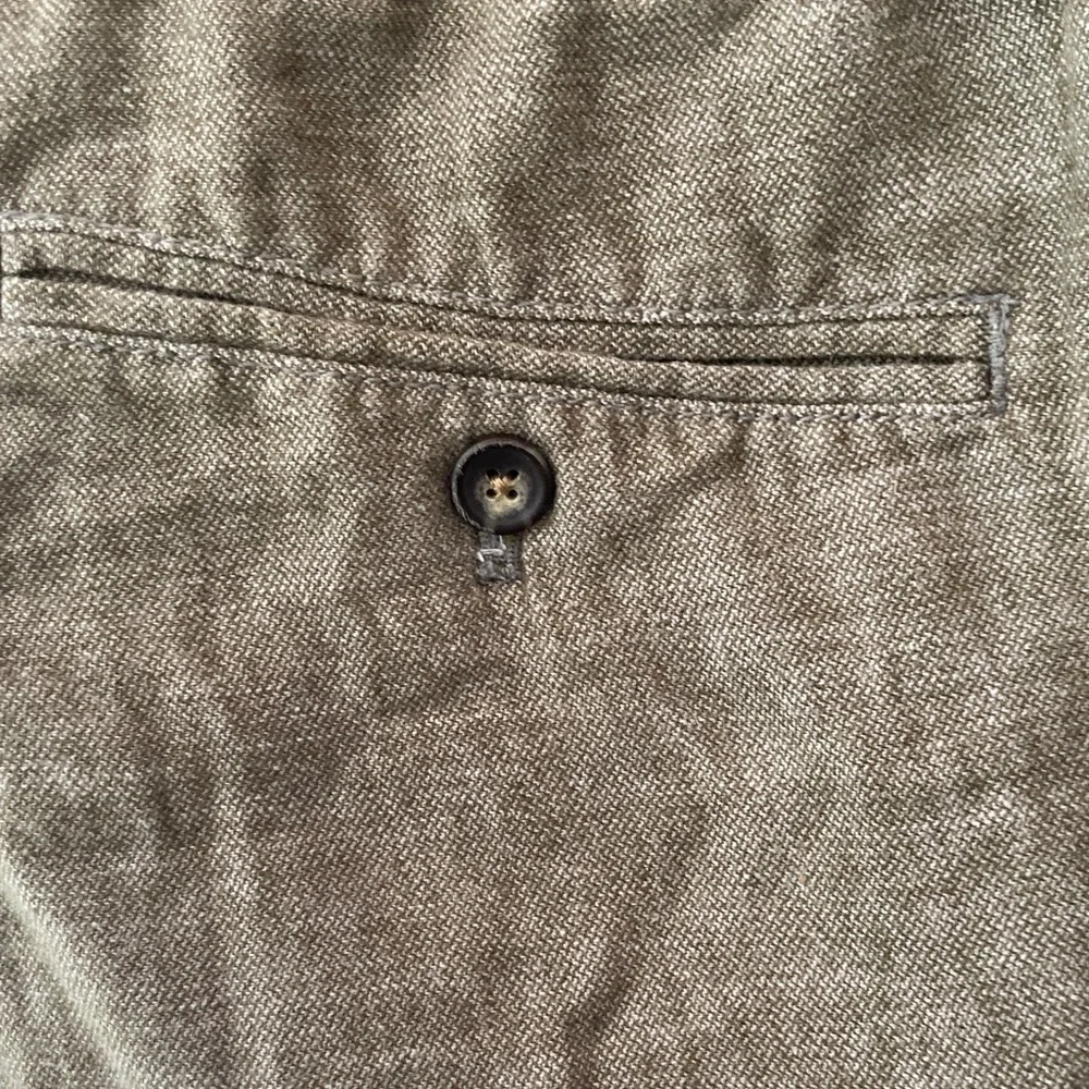 Men's Tan/Green linen Pants with drawstring